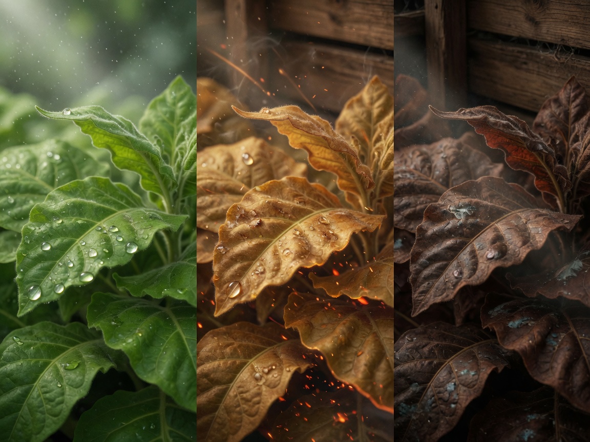 Tobacco processing layering diagram